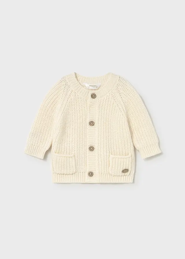 cardigan neonato tricot costina