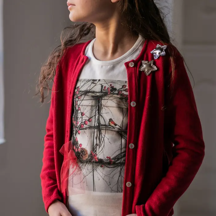 CARDIGAN ROSSO