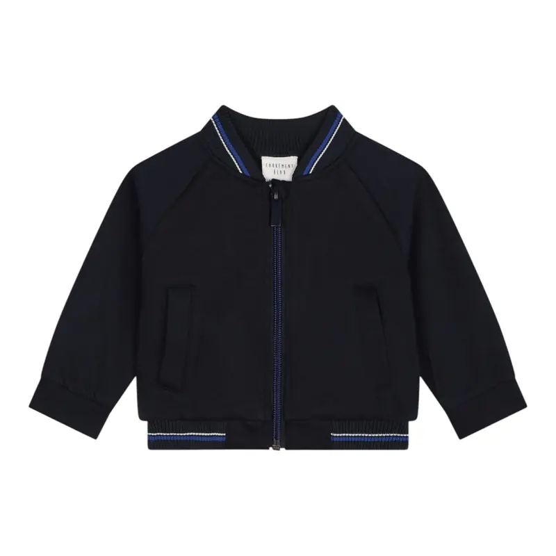 Carre'Ment Beau Felpa con Zio tinta unita Blu per Neonato