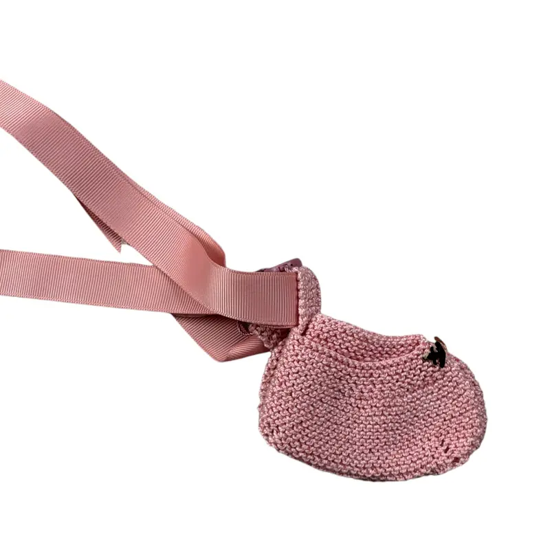Casilda Jimena Babbucce tinta unita In Filo Rosa per Neonata
