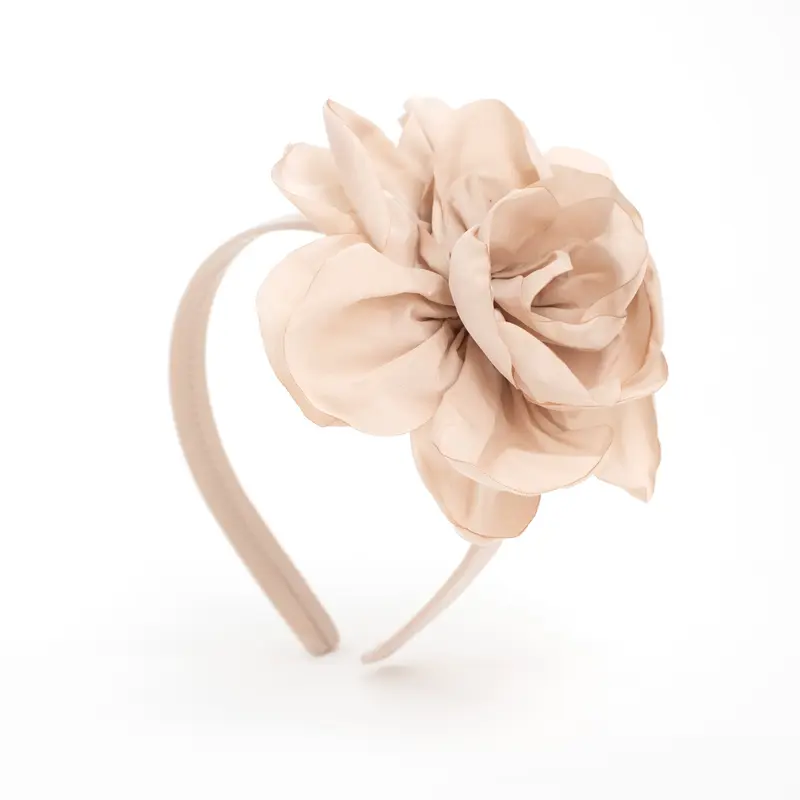 CERCHIETTO TAFFETA' CON FIORE