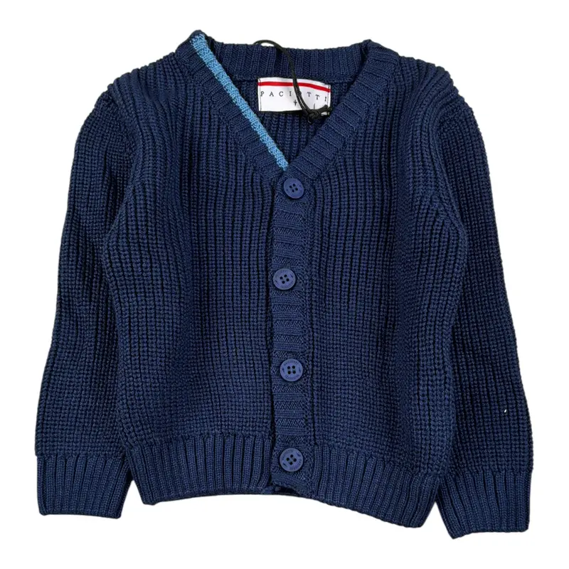 Cesare Paciotti Cardigan tinta unita con Logo Blu per Bambino