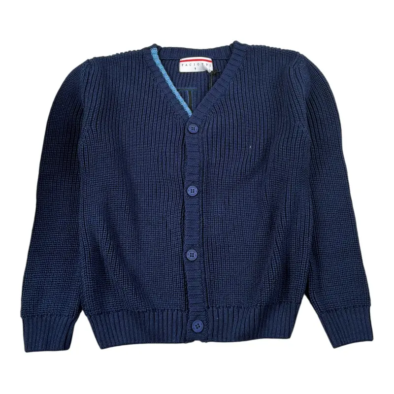 Cesare Paciotti Cardigan tinta unita con Logo Blu per Bambino