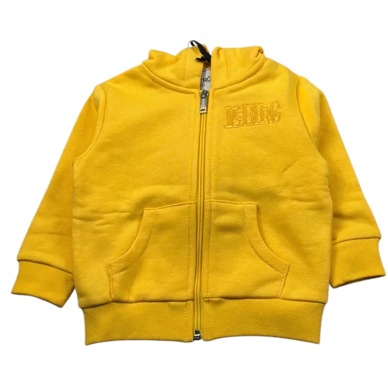 Cesare Paciotti Felpa con Zip E Cappuccio Tint Unita Giallo per Neonato