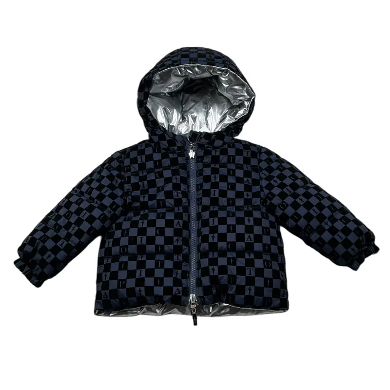 Cesare Paciotti Giubbino Reversibile Bicolore Argento/Blu per Neonato