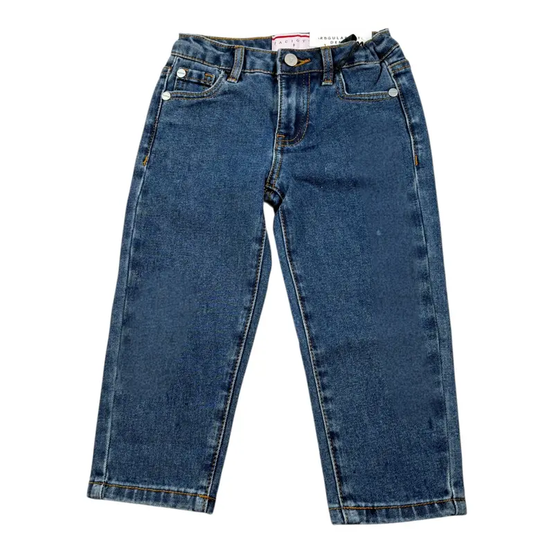 Cesare Paciotti Jeans tinta unita con Girovita Regolabile Blu per Bambino