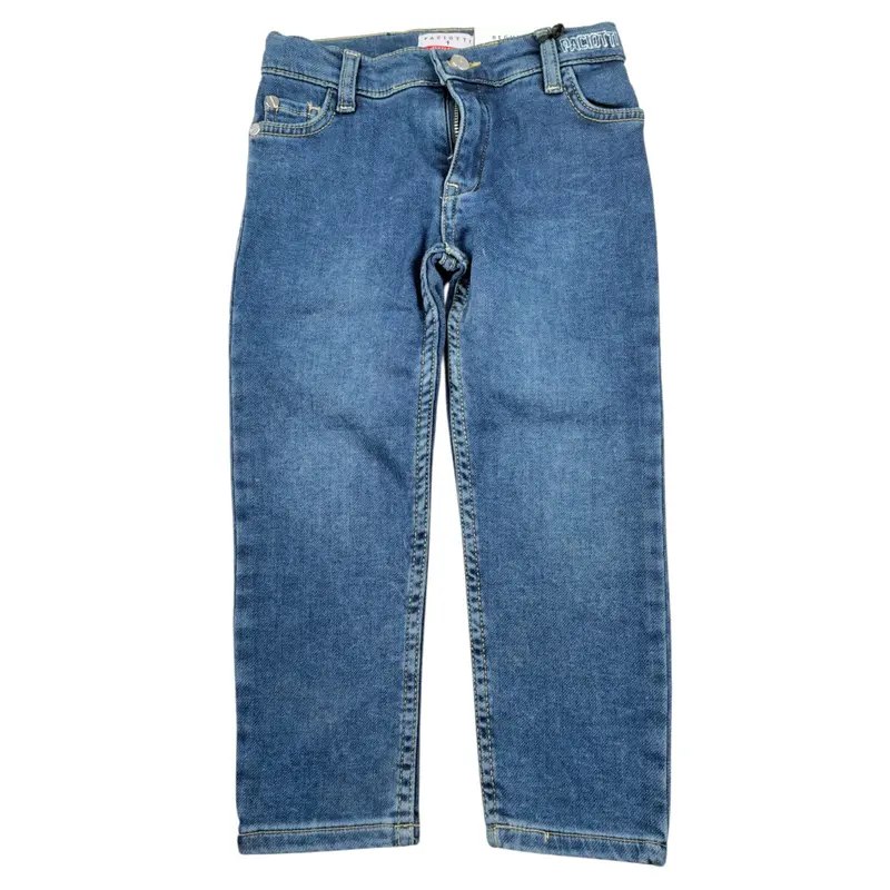 Cesare Paciotti Jeans tinta unita con Girovita Regolabile Blu per Bambino