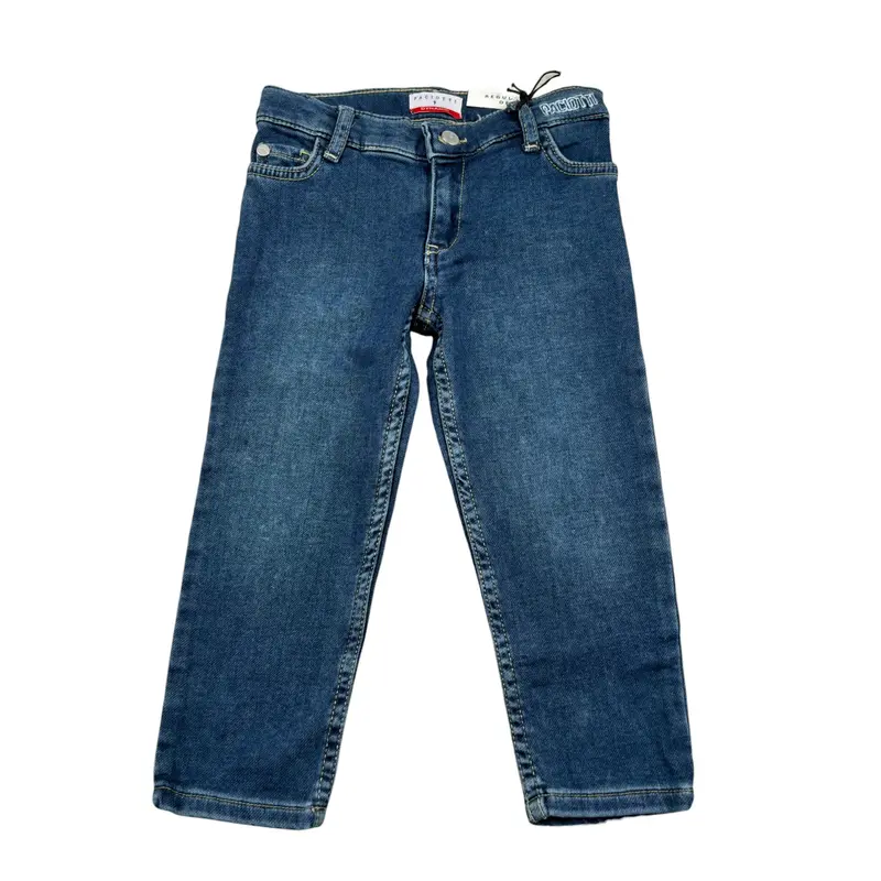 Cesare Paciotti Jeans tinta unita con Girovita Regolabile Blu per Neonato
