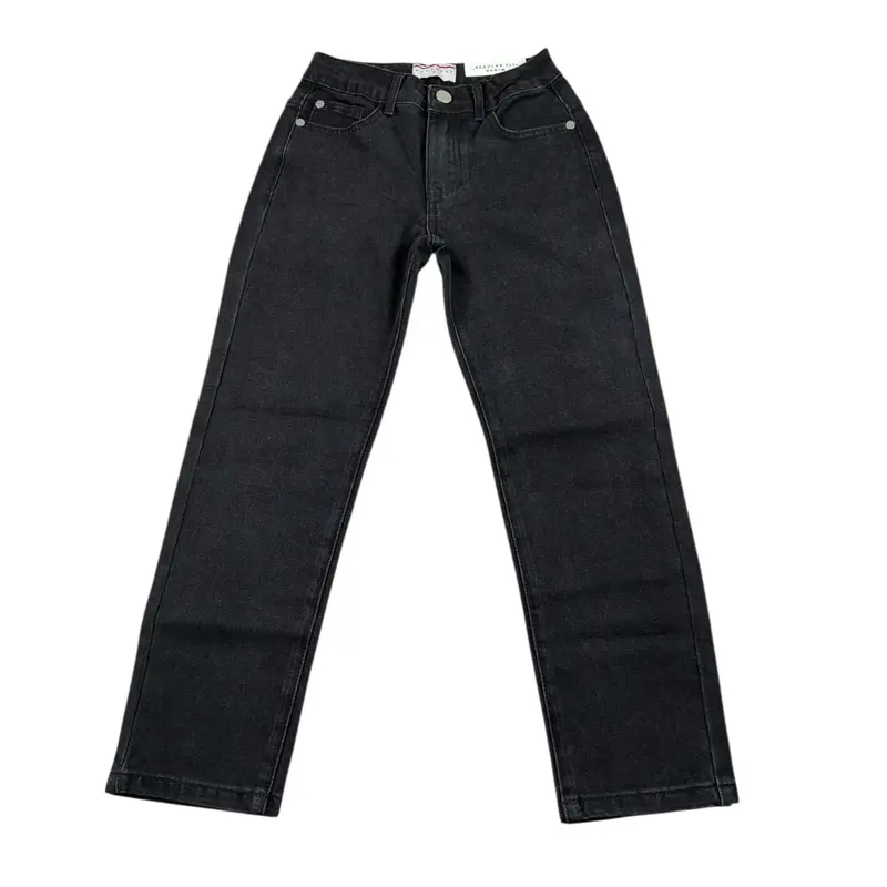 Cesare Paciotti Jeans tinta unita con Girovita Regolabile Nero per Bambino