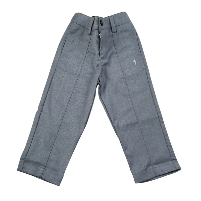 Cesare Paciotti Pantalone tinta unita con Elastico In Vita Grigio per Bambino