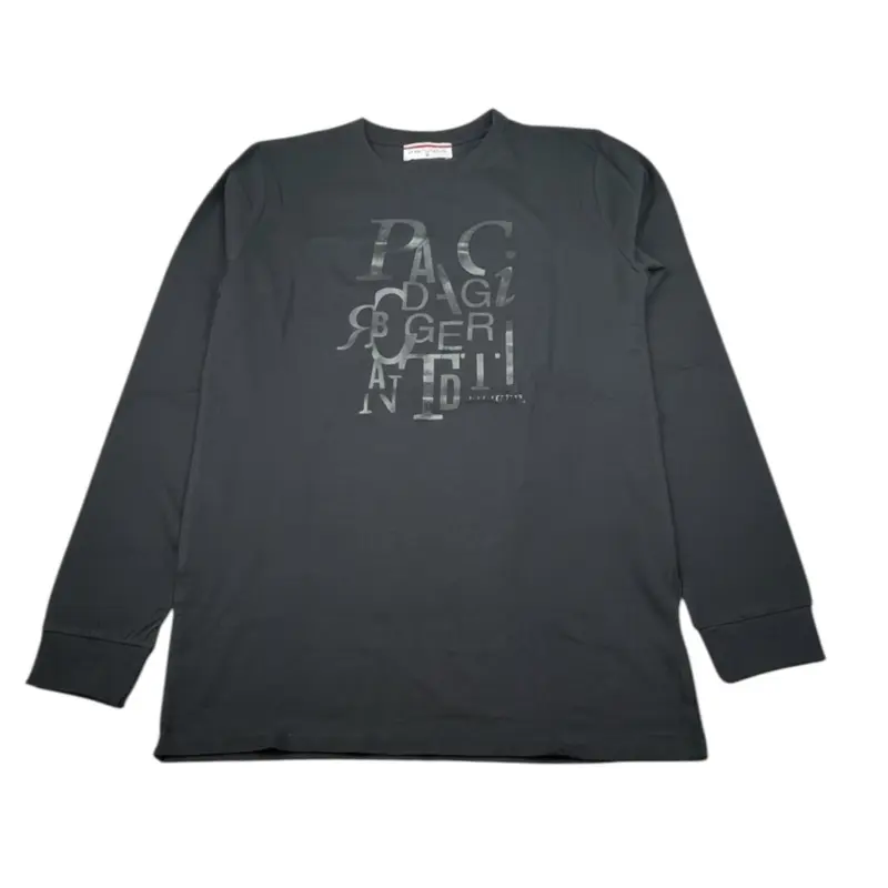 Cesare Paciotti Shirt Girocollo tinta unita con Logo Nero per Bambino