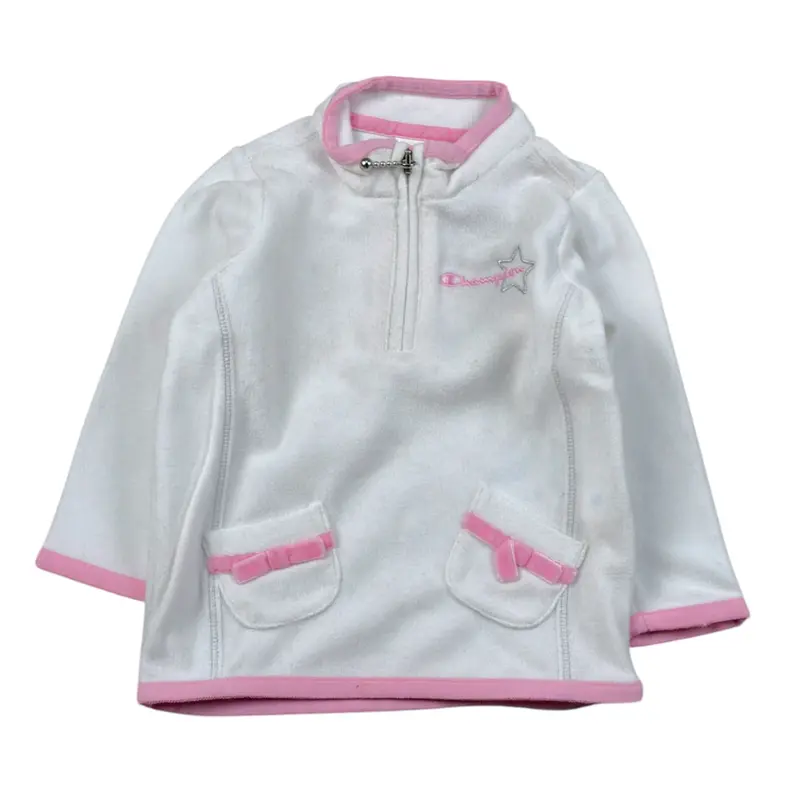 Champion Maglia tinta unita con Profili In Contrasto Bianco per Neonata