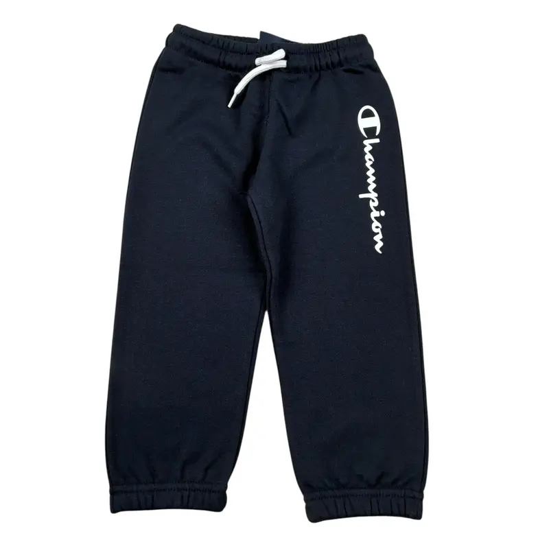 Champion Pantalone Modello Tuta tinta unita con Logo Nero per Bambino