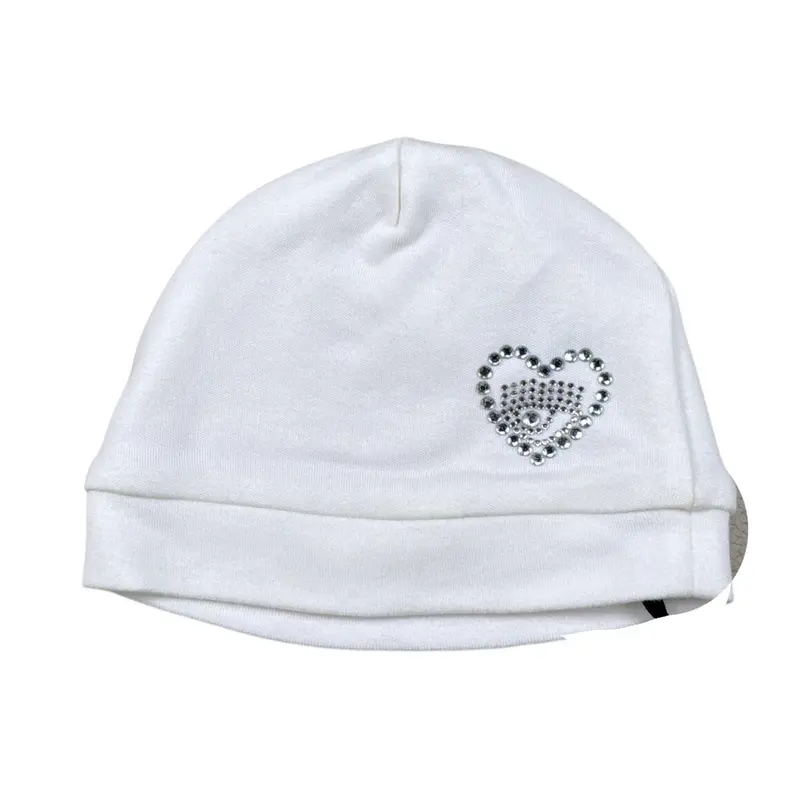 Chiara Ferragni Cappello tinta unita con Brillantini Bianco per Neonata