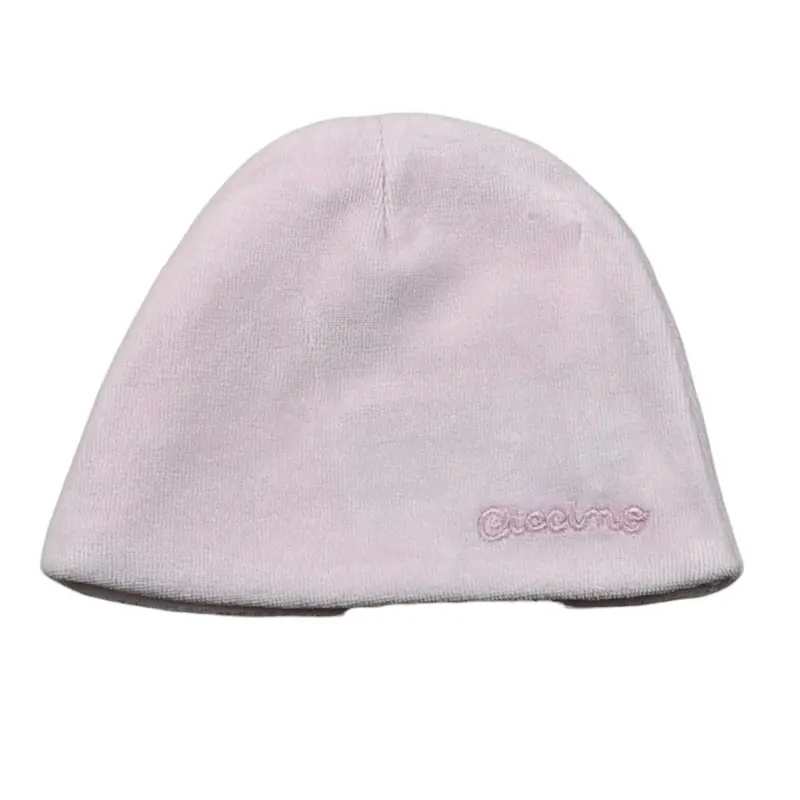 Ciccino Cappello tinta unita In Ciniglia Beige per Neonata