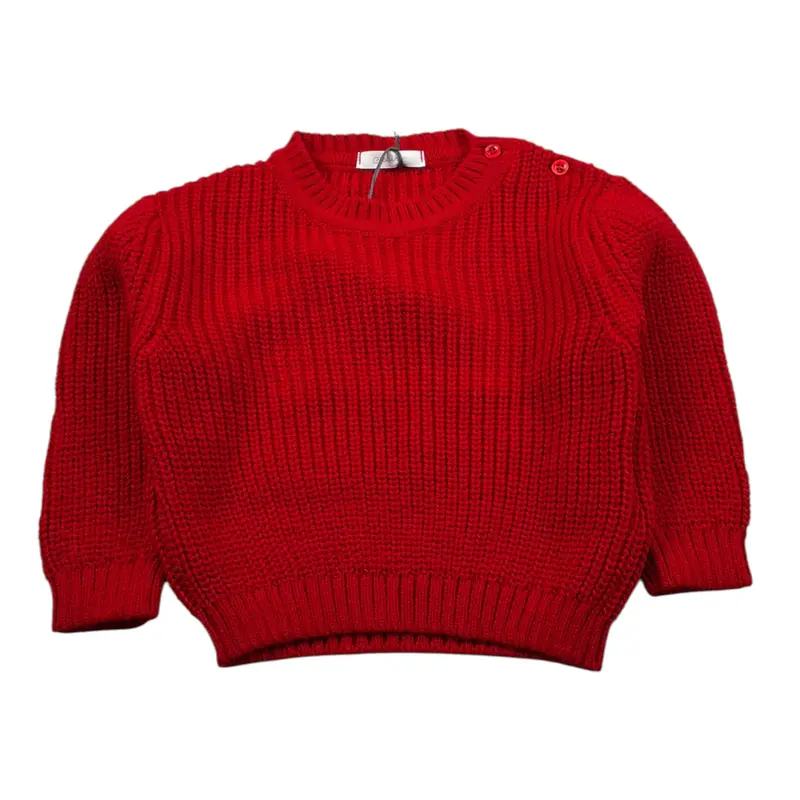 Ciccino Maglia Girocollo tinta unita Rosso per Neonata