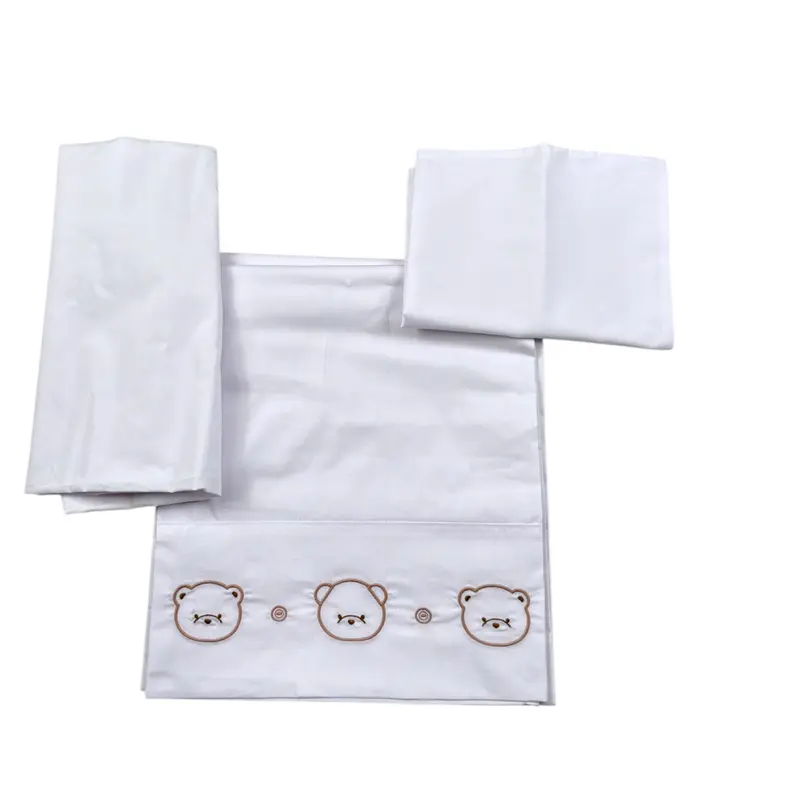 Ciccino Set Lenzuola 3Pz Bianco per Neonata