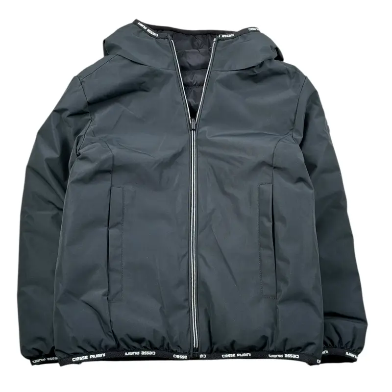 Ciesse Piumini Giubbino Reversibile con Zip E Cappuccio Nero per Bambino