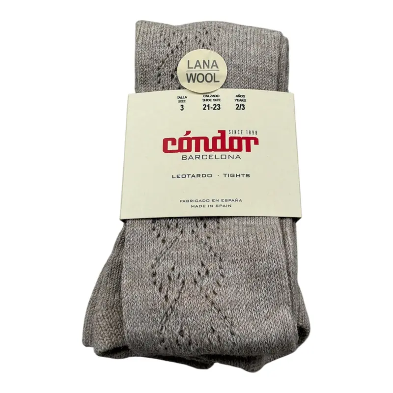 Cnd Calze tinta unita con Ricami Beige per Bambina