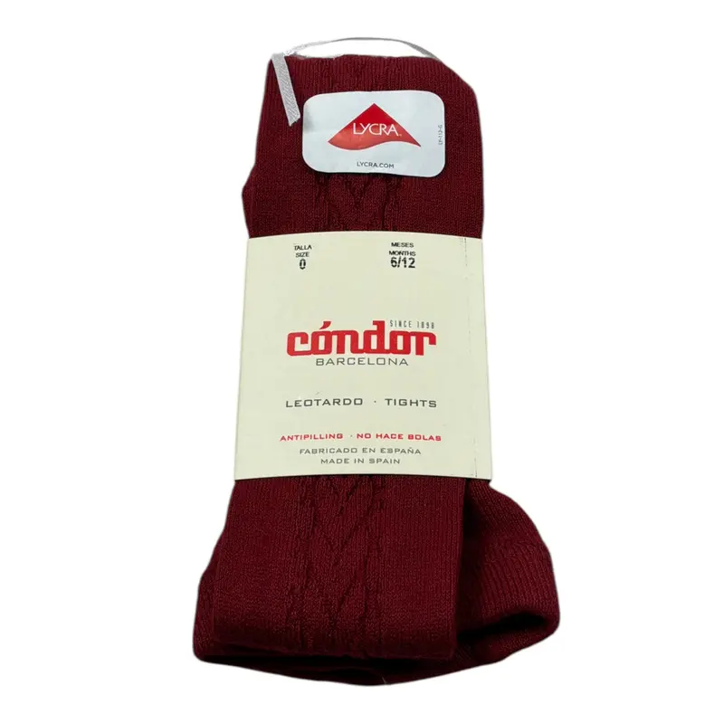 Cnd Calze tinta unita con Ricami Rosso per Neonata