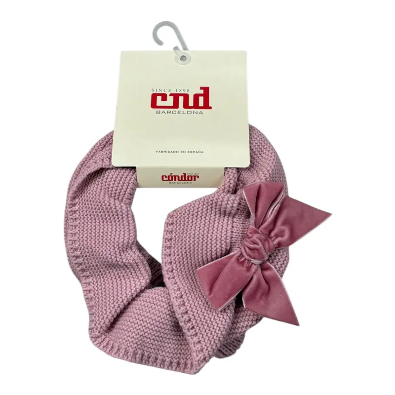 Cnd Sciarpa Modello Scalda Collo tinta unita Rosa per Bambina