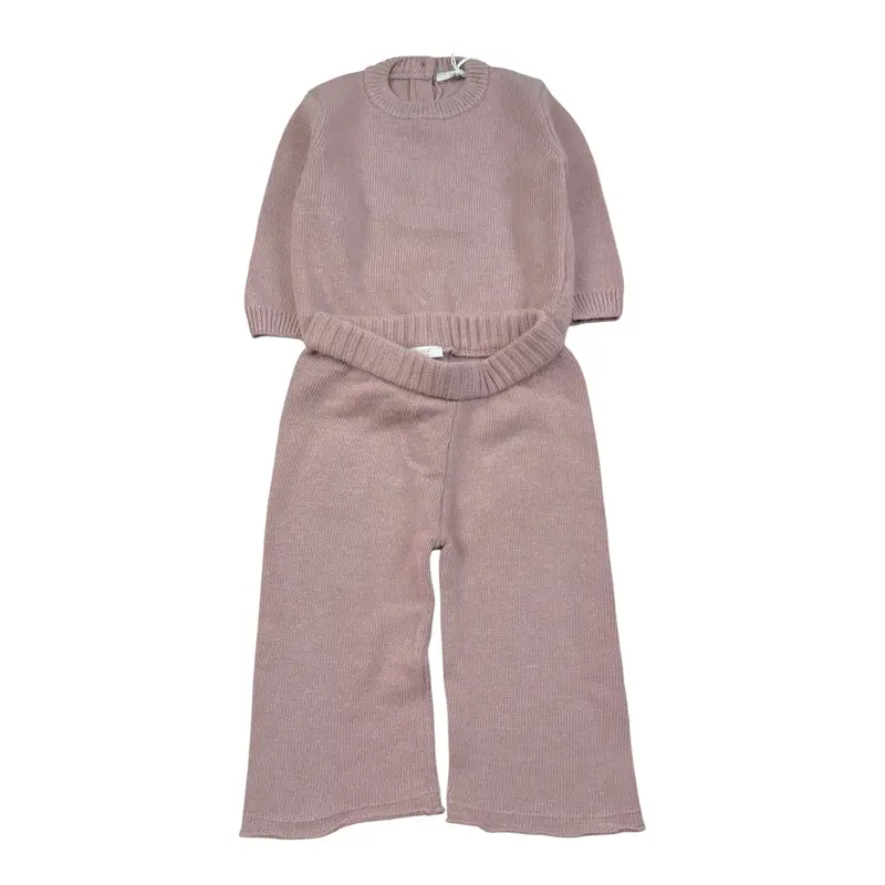 Coccode' Completo 2Pz Maglia-Pantalone tinta unita Rosa per Neonata