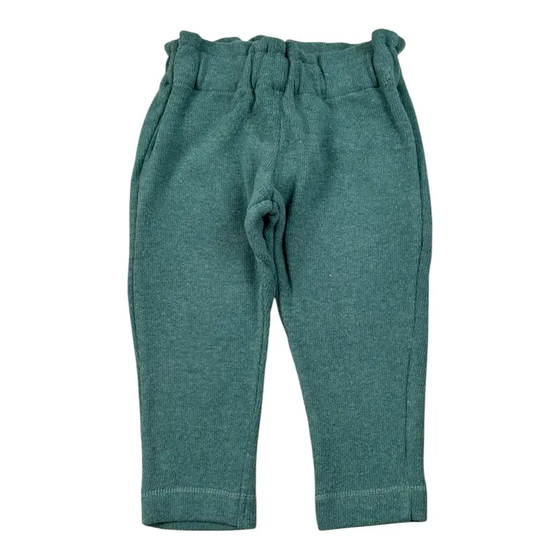 Coccode Pantalone tinta unita con Elastico In Vita Verde per Neonato