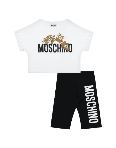 Completo bambina t-shirt e leggings corti