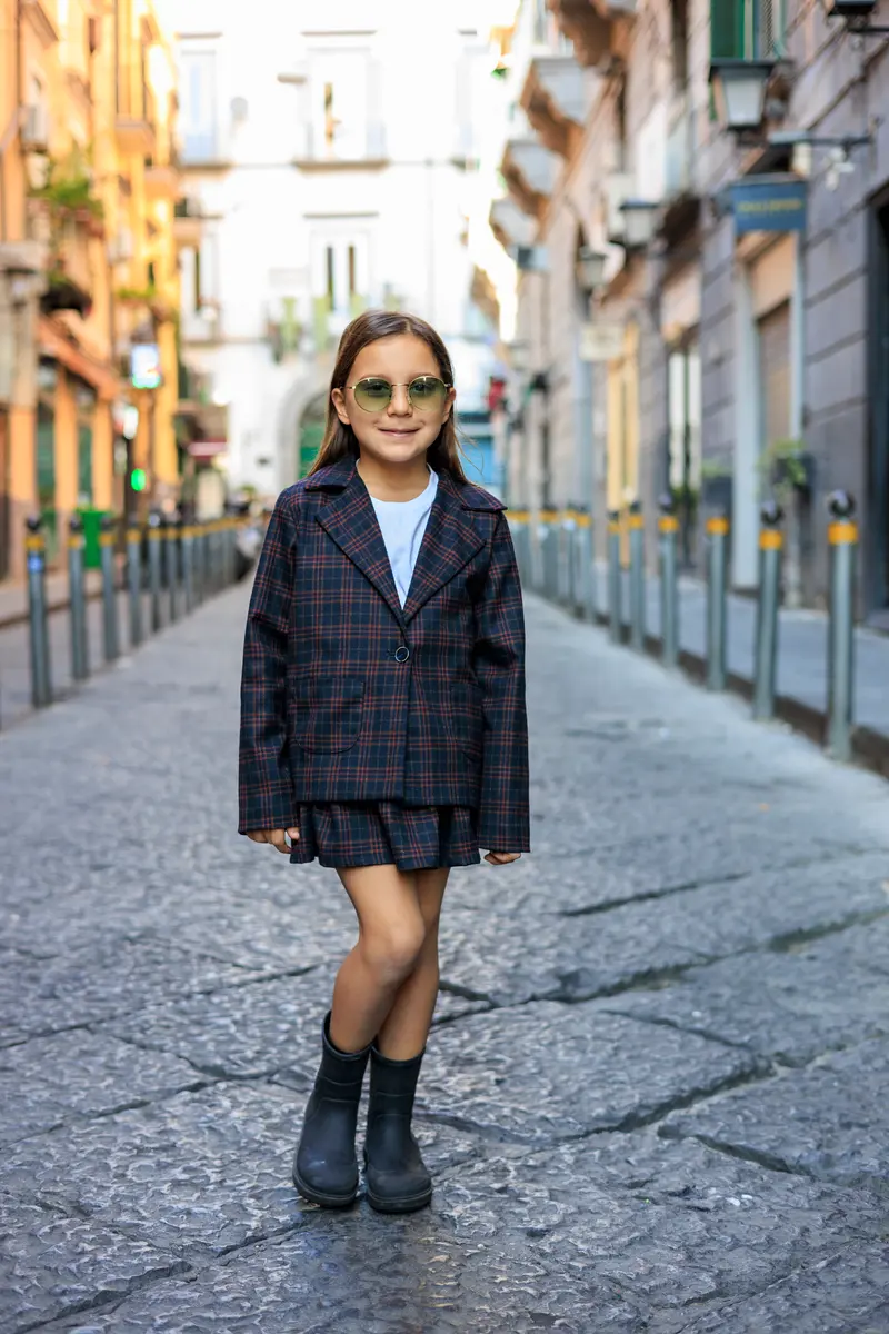 Completo Blazer e gonna quadroni