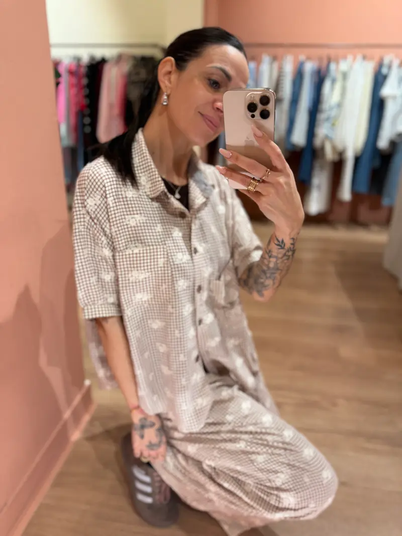 Completo camicia e pantalone in coordinato check