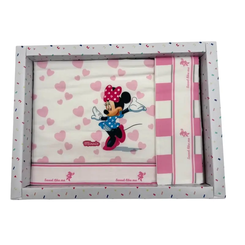 Completo Carrozzina Minnie Disney 100% Cotone