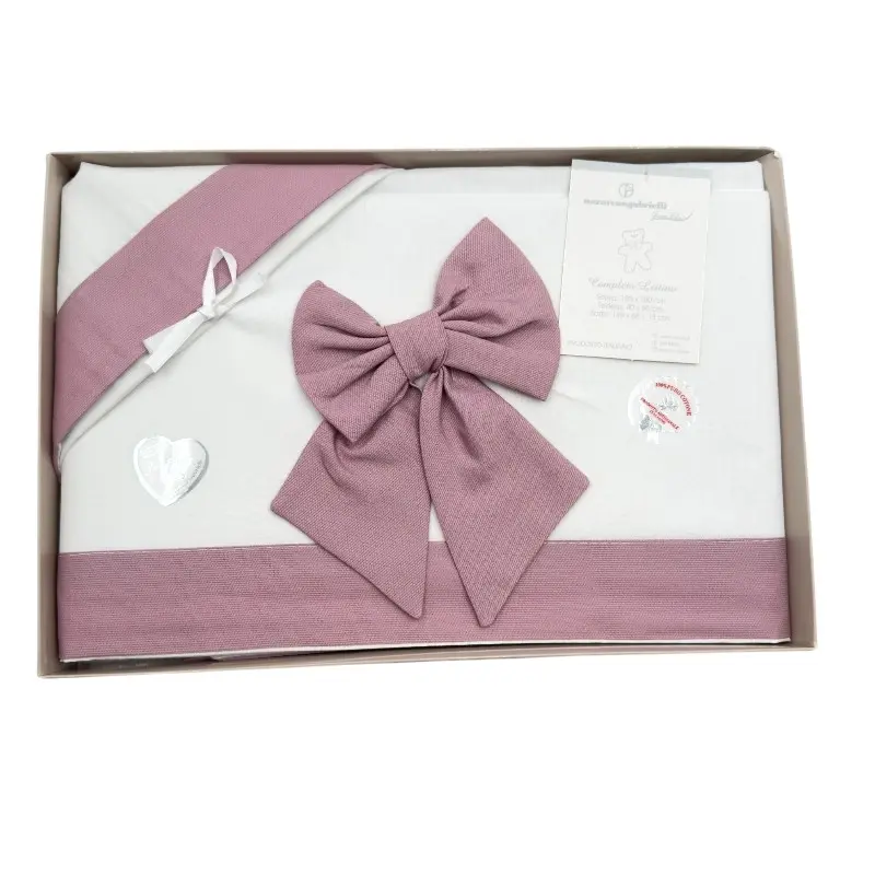 Completo Culla/Lettino Fiocco 100% Cotone