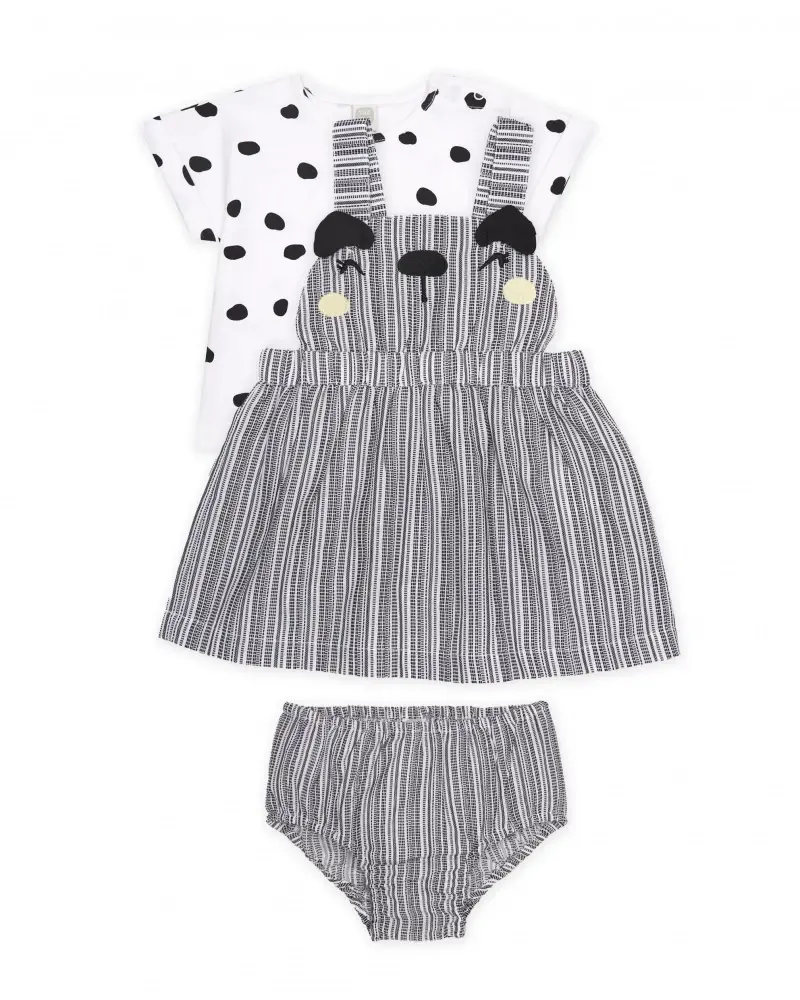 Completo in maglia tre pezzi per neonato