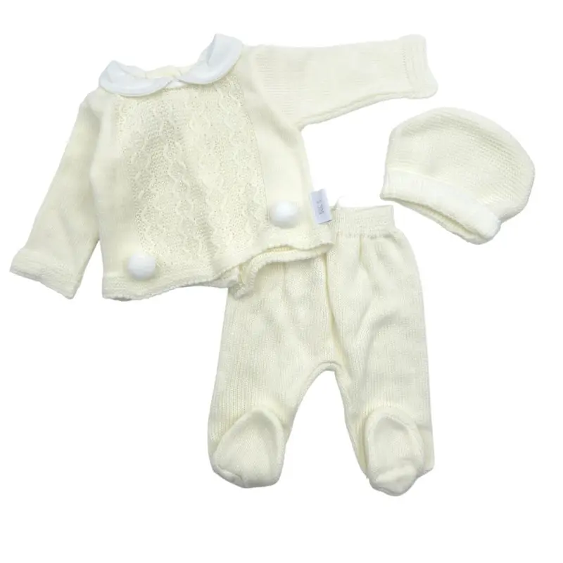 Completo Neonato 3 pezzi In Lana