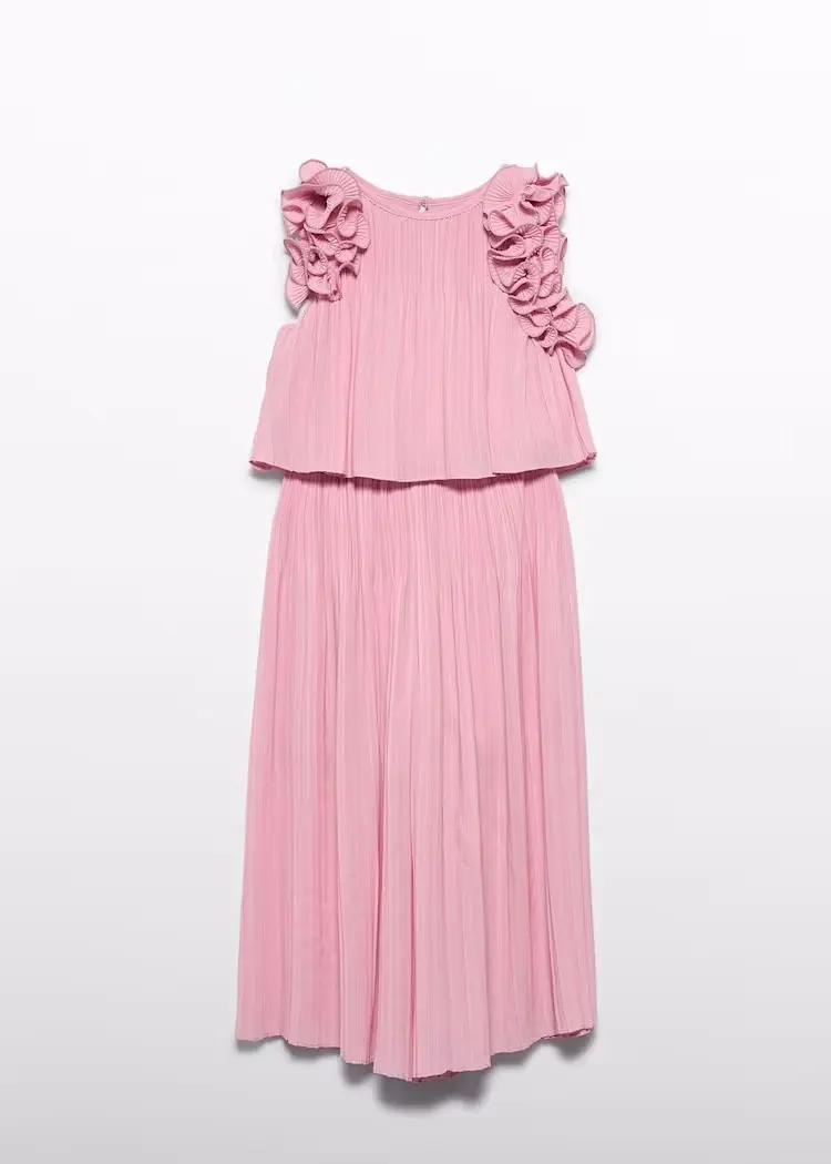 Completo Pantalone Chiffon Plissettata Bambina