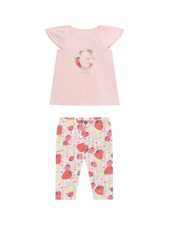 Completo T-shirt e leggings Rosa Regular Fit