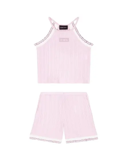 Completo top e shorts in maglia a costine