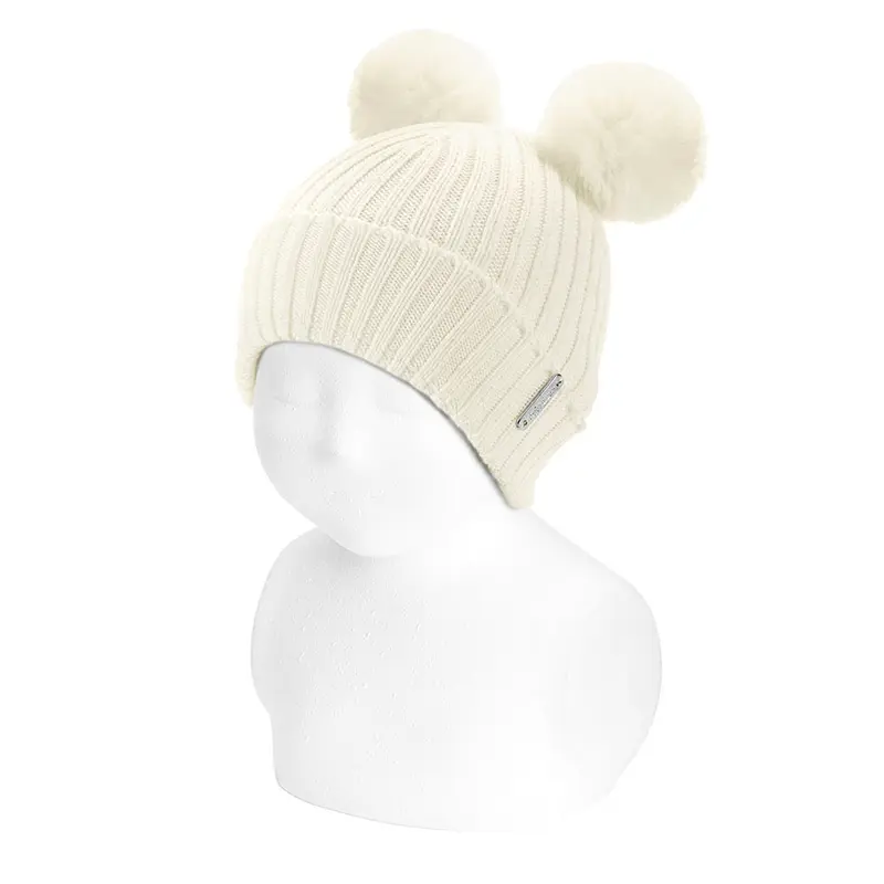 CONDOR BERRETTO BEBE A COSTE CON 2 POMPON