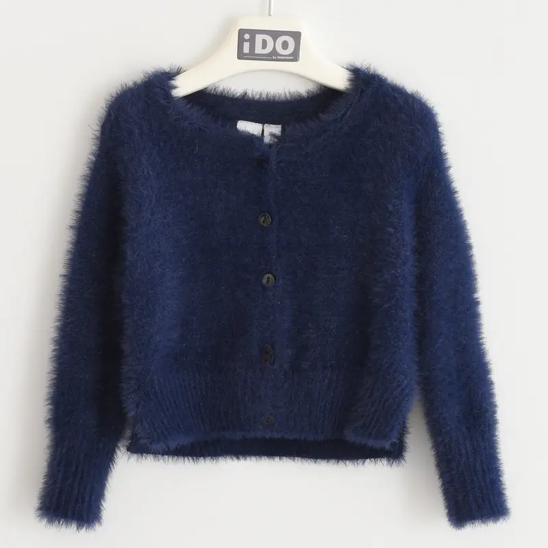 COPRISPALLE BAMBINA BLU EFFETTO PELO GLITTERATO
