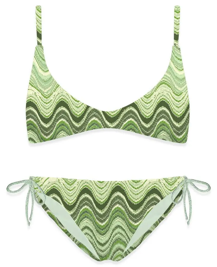 COSTUME 2PZ CON FANTASIA AD ONDE VERDE MC2 SAINT BARTH