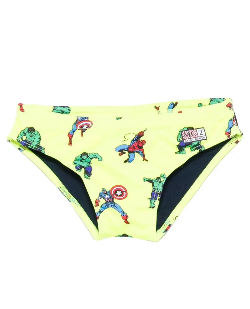 COSTUME A SLIP GIALLO CON FANTASIA SUPEREROI MC2 SAINT BARTH