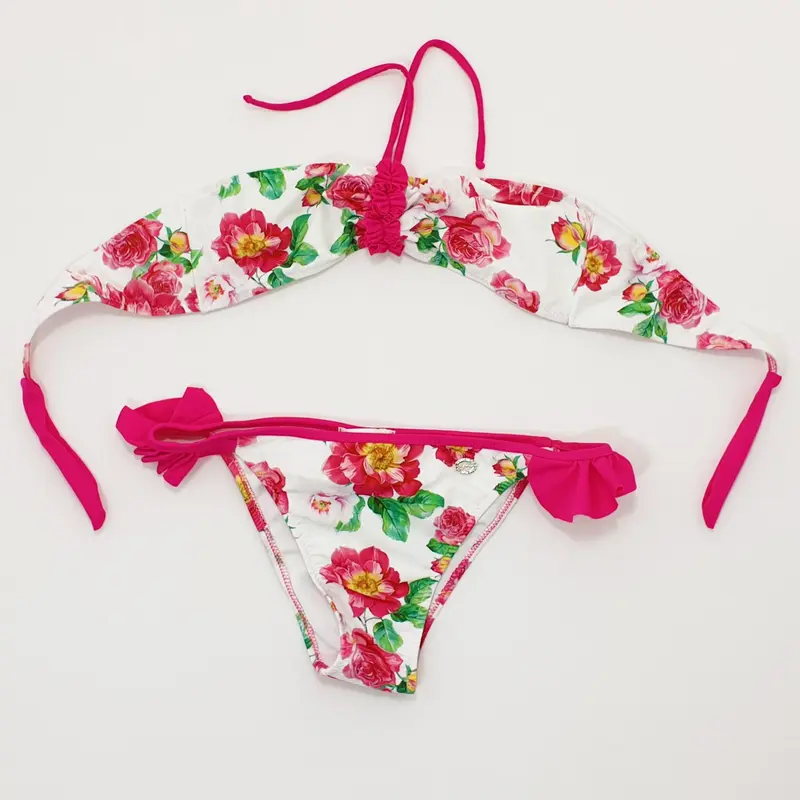 Costume bambina Byblos fantasia fiorata con fascia stile bikini