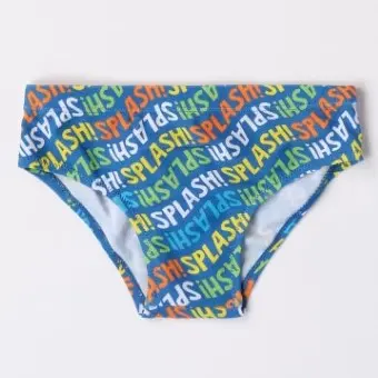 Costume bambino slip con scritte splash