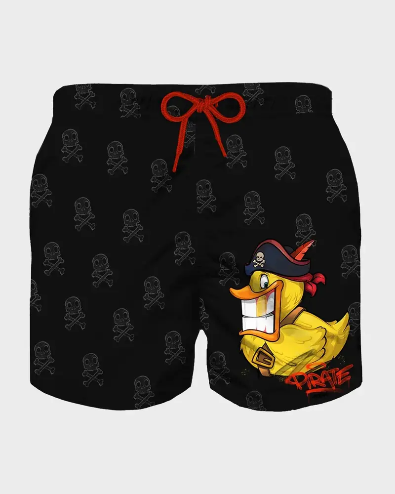 COSTUME BOXER NERO DUCKY PIRATE MC2 SAINT BARTH