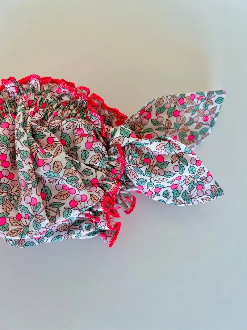 Costume da bagno in liberty Colleen's Orchard rosa fluo