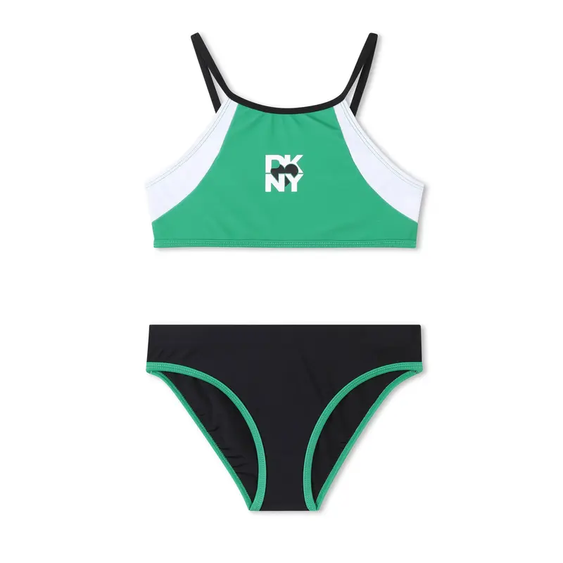 COSTUME DUE PEZZI VERDE NERO DKNY