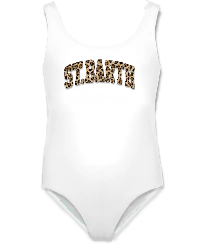 COSTUME INTERO MC2 SAINT BARTH BIANCO CON SCRITTA MACULATA