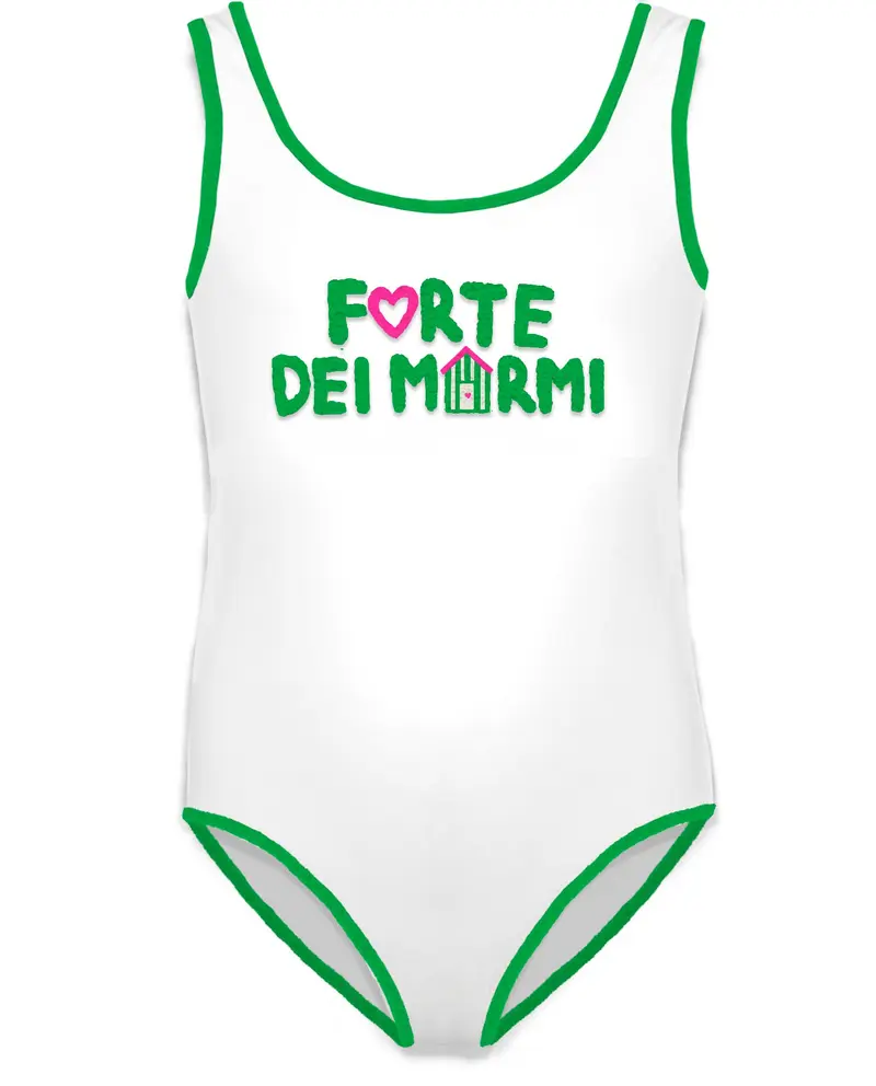COSTUME INTERO MC2 SAINT BARTH BIANCO E VERDE FORTE DEI MARMI