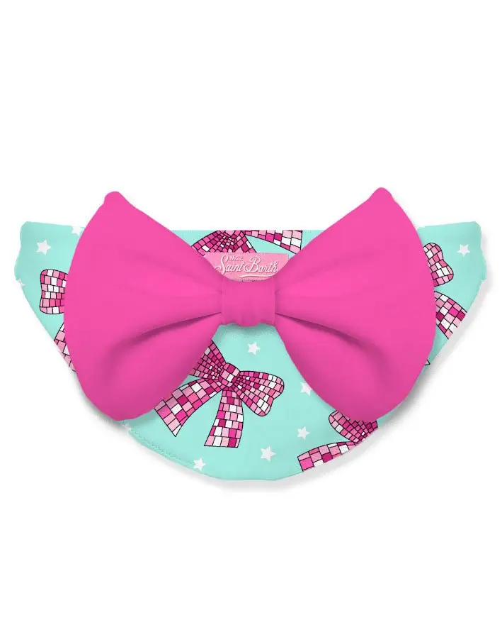 COSTUME MC2 SAINT BARTH AZZURRO CON FIOCCO SUL RETRO FUCSIA