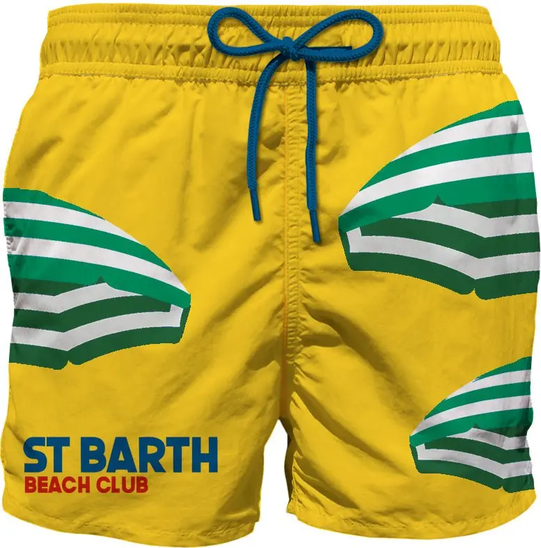 COSTUME MC2 SAINT BARTH GIALLO CON LOGO BLU